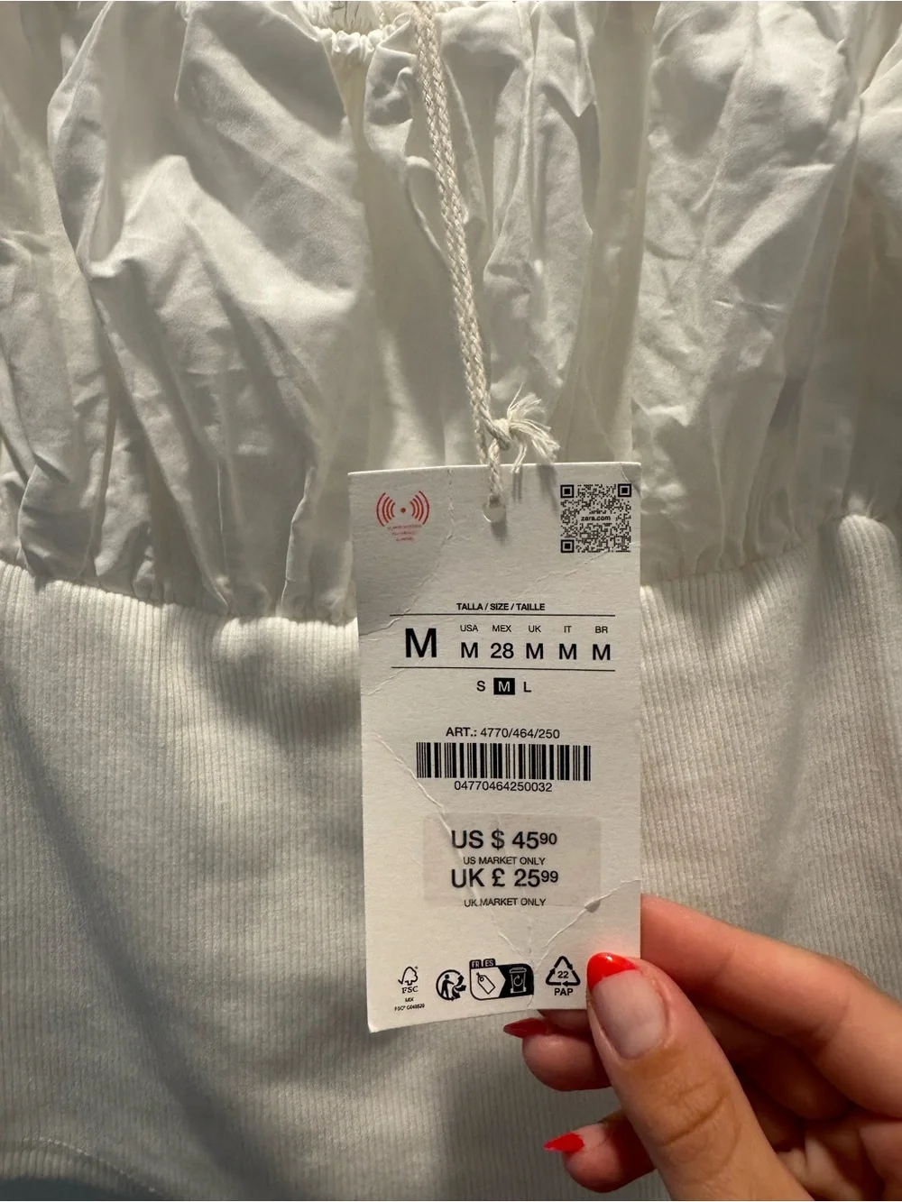 Zara crisp white